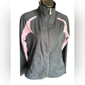 Nike Women's running jacket gray and lavender sz M 8-10 preloved